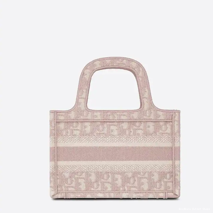Cheap Pink Oblique Dior Tote Canvas Book Motif Mini 0508 Hot Sale